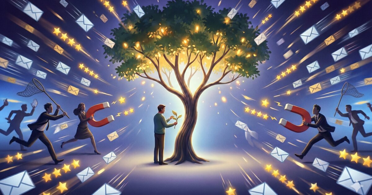 Visual representation of brands moving away from traditional review chasing